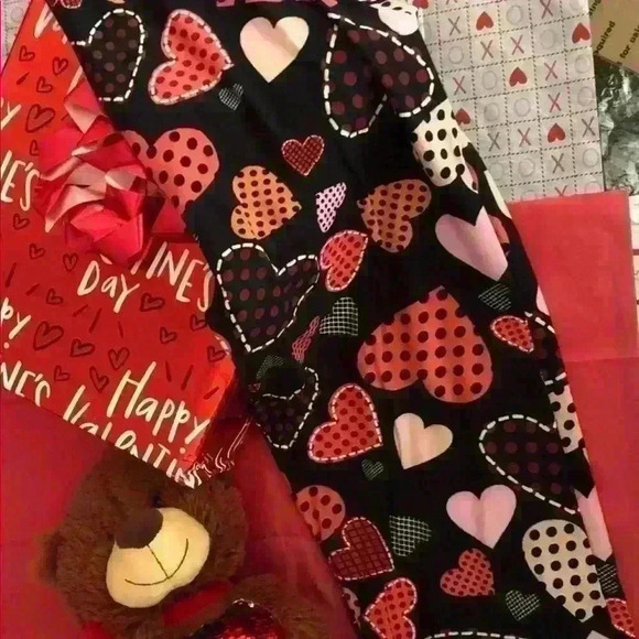 Leggings OS 0-14  heart patches - Picture 2 of 2